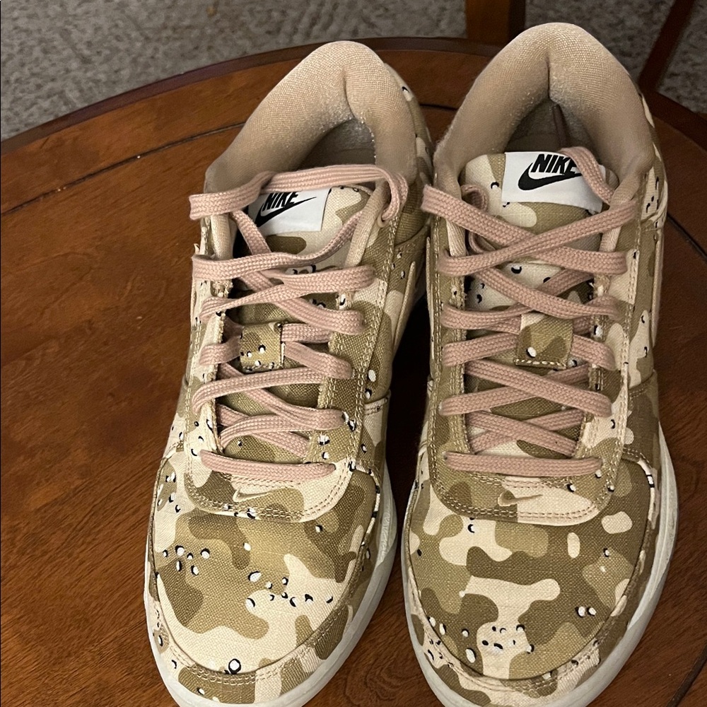Nike Tan Camo Basketball Shoes